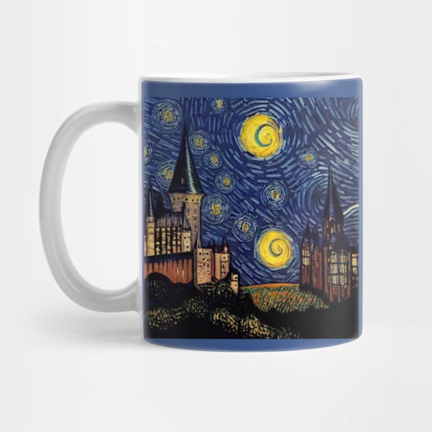 Starry Night Wizarding School Van Gogh by Grassroots Green